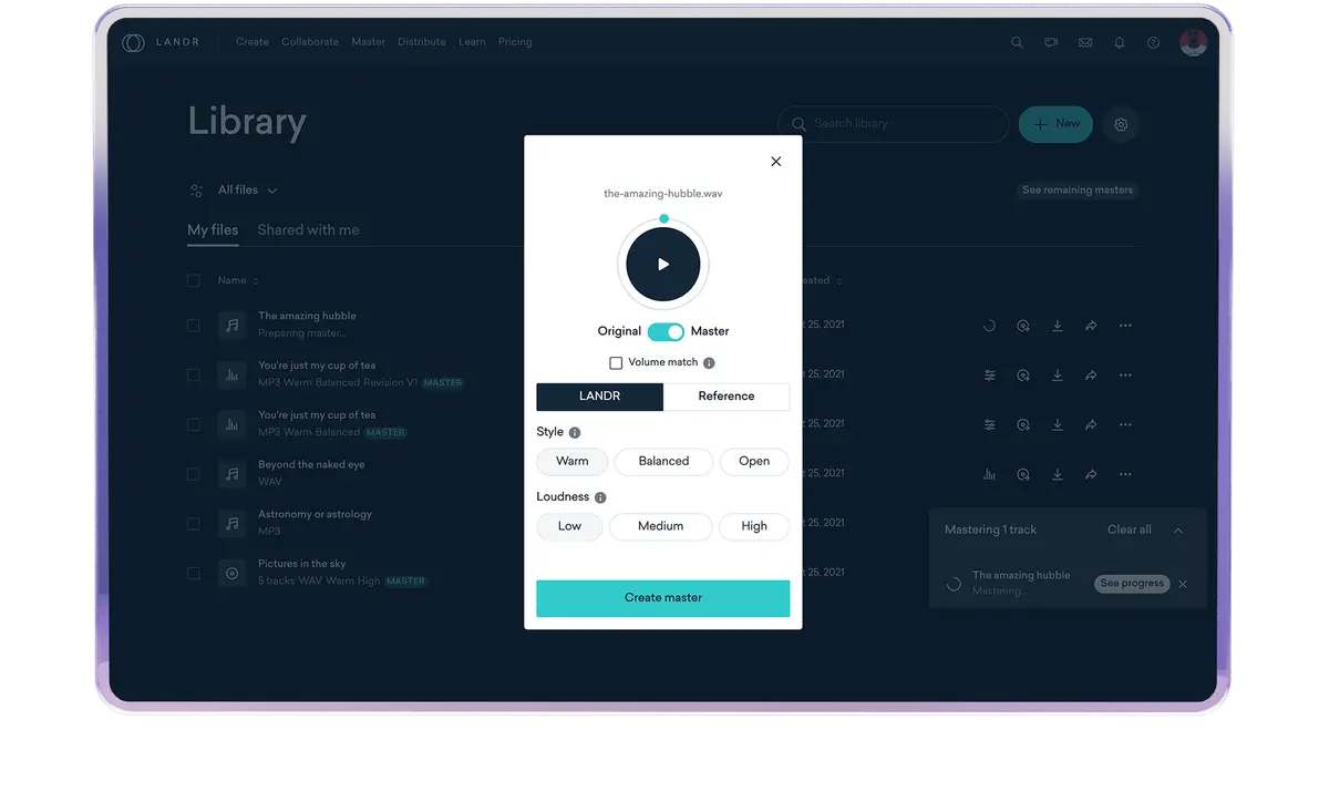 LANDR Mastering by LANDR